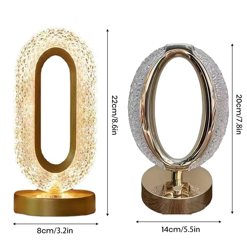 ✨ Crystal Glow Bedside Lamp – Elegant Nightstand Lighting for Cozy Spaces