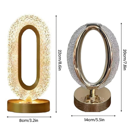 ✨ Crystal Glow Bedside Lamp – Elegant Nightstand Lighting for Cozy Spaces
