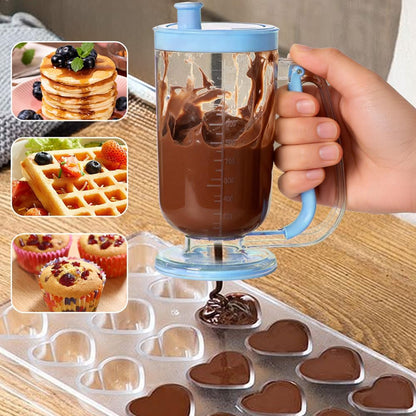 🥞✨ Pancake Batter Dispenser with Mixer – Mix, Pour & Make Perfect Pancakes Faster