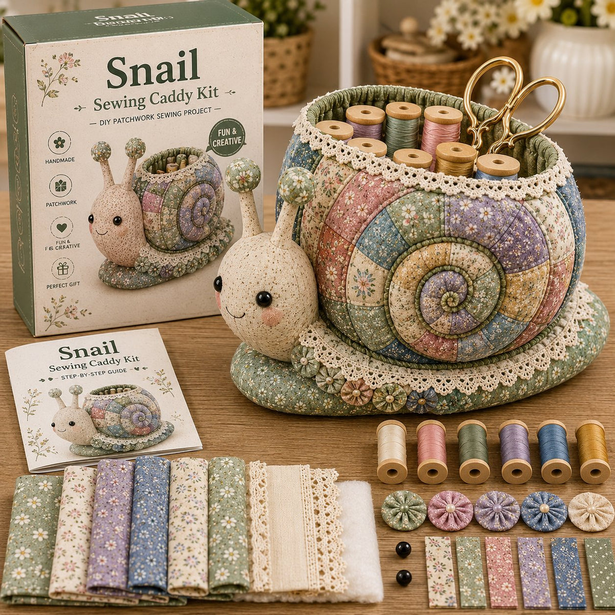 🧵 DIY Patchwork Animal Sewing Caddy Kit