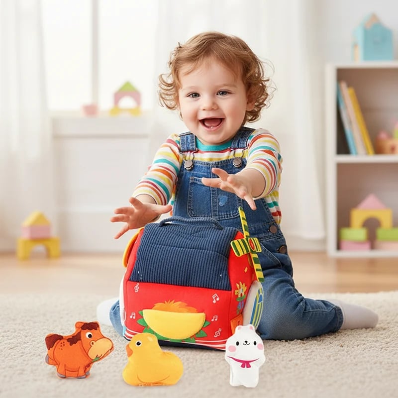 50% OFF 🐮 Interactive Plush Farmhouse Playset – Soft & Playful Farm Fun for Kids