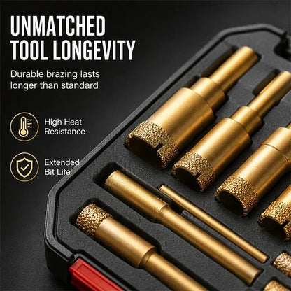 12-Piece Diamond Hole Saw Kit 💎 – 6–35mm Tile Drilling Bits