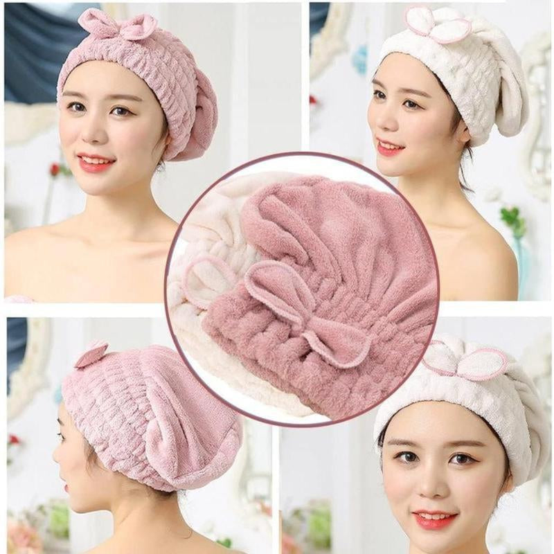🧖‍♀️✨ 3PC Microfiber Hair Towel Caps – Ultra-Soft, Absorbent & Fast-Drying