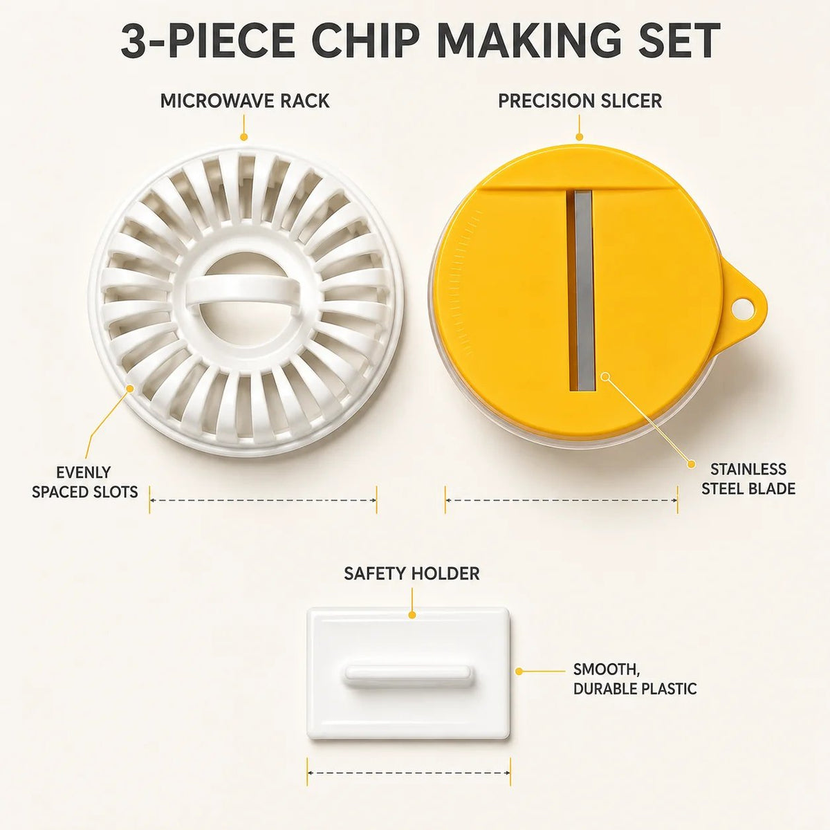 DIY Microwave Potato Chip Maker 🥔 – Easy Slicer & Cooking Bowl Set