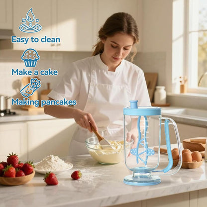 🥞✨ Pancake Batter Dispenser with Mixer – Mix, Pour & Make Perfect Pancakes Faster