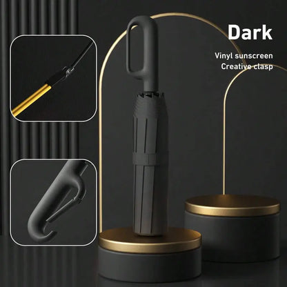 StormReady Compact Auto-Fold Umbrella ☔ Windproof, Water-Repellent Design with Clip-On Loop