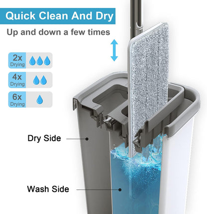 Flat Floor Mop & Bucket Set 🧹 – Easy Everyday Cleaning