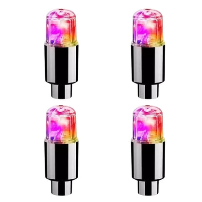 🚗💡 Waterproof LED Tire Valve Cap Lights – Light Up Your Wheels After Dark