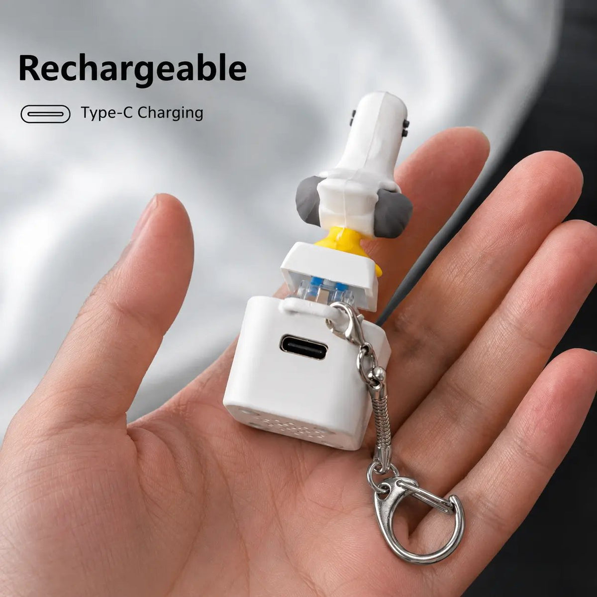 Seagull “MINE!” Button Keychain 😆 – Real Sound & LED Light