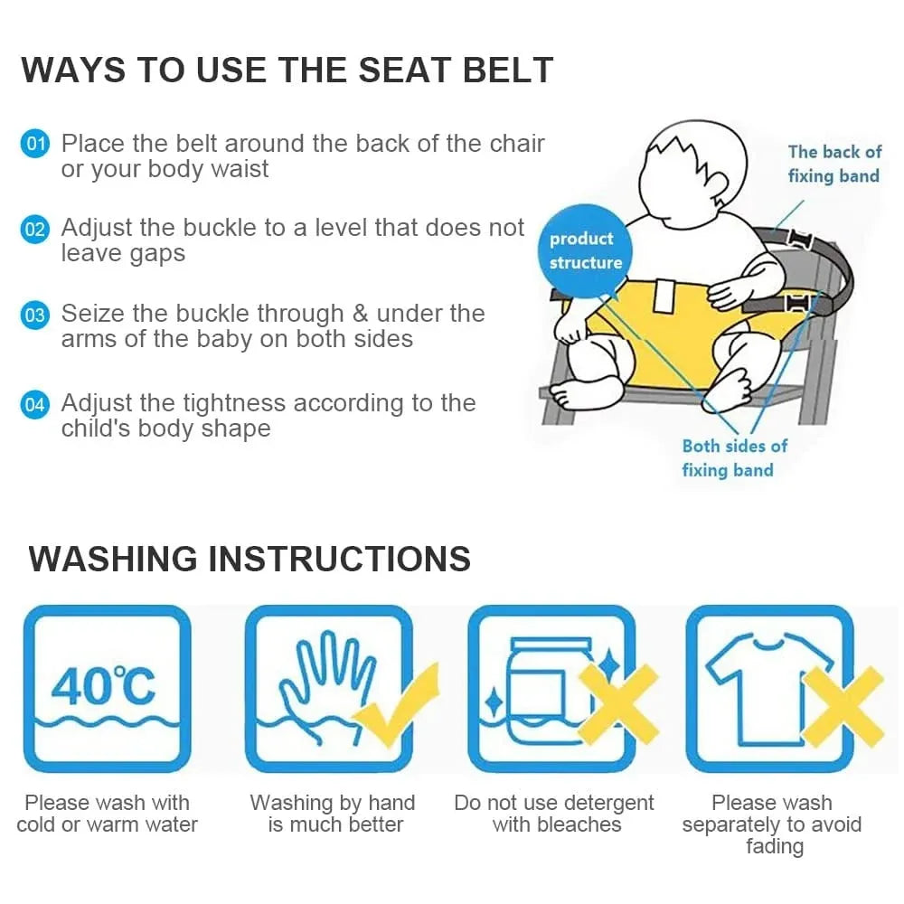 🎉Harness Seat for High Chair Baby Feeding Safety Seat with Strap