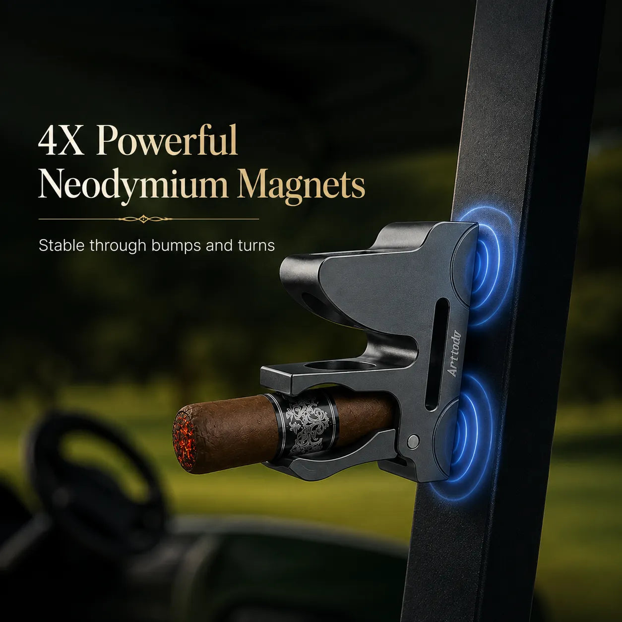 🔥Universal Magnetic Cigar Clip for Golf Cart
