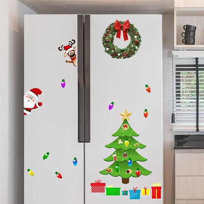 🎄 Build-Your-Own Magnetic Christmas Tree – Festive DIY Fridge Decorating Kit