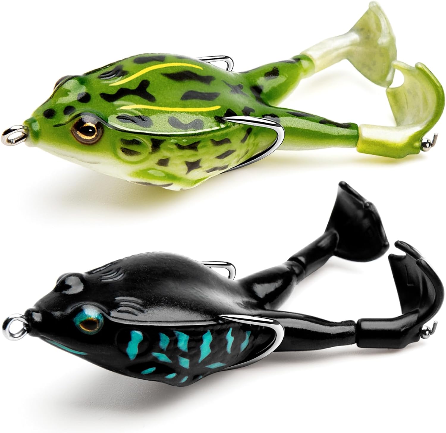 🔥 Save Over 50% Today! 🐸 Mixed-Color Weedless Frog Lures with 360° Propeller Feet
