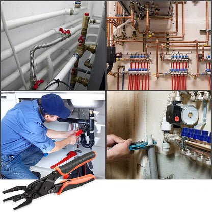 🔧 Push Fit Disconnect Tong Tool-1/2' • 3/4' • 1' Multi-Size Plumbing Disconnect Pliers