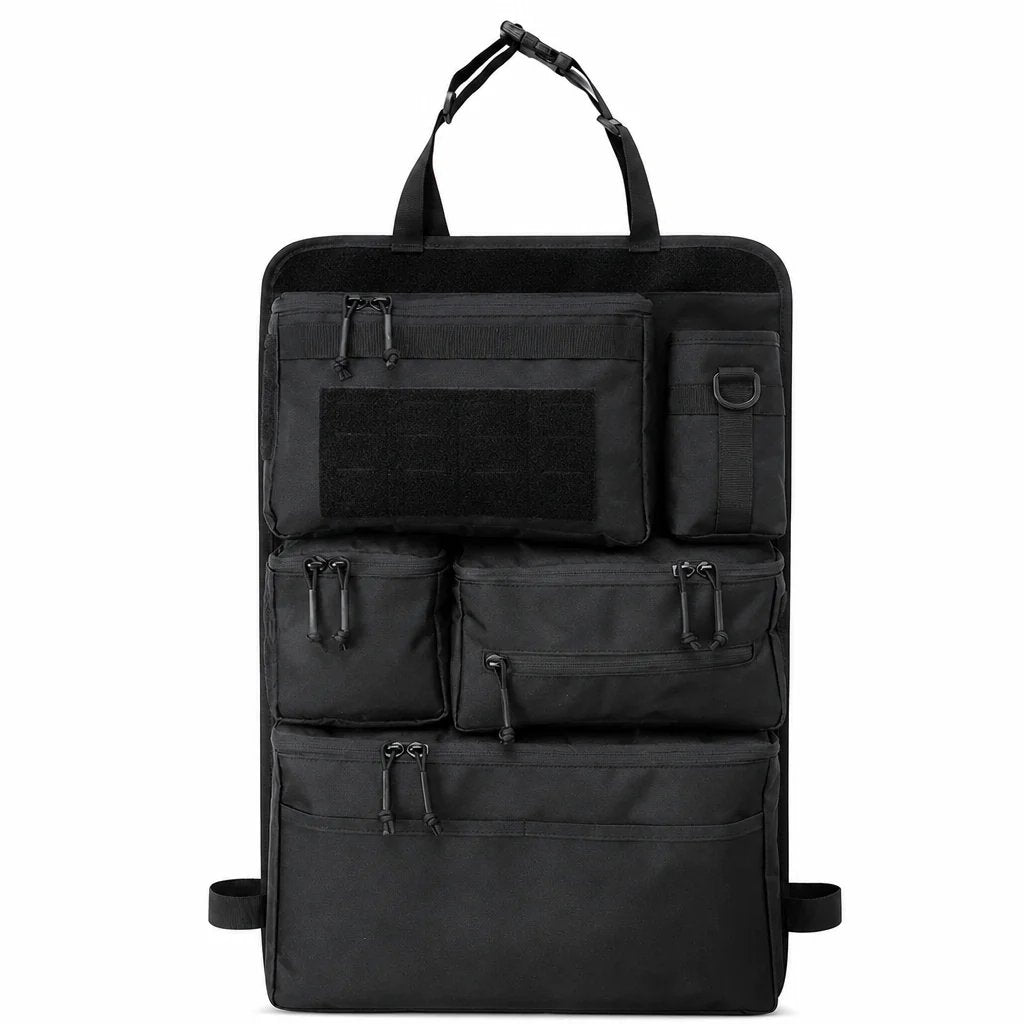 Tactical Car Backseat Organizer 🚙 – Heavy-Duty Nylon Storagev