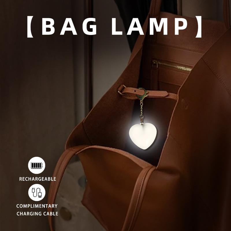Heart-Shaped Touch Sensor Purse Light 💗 – Handy Glow for Bags & Totes