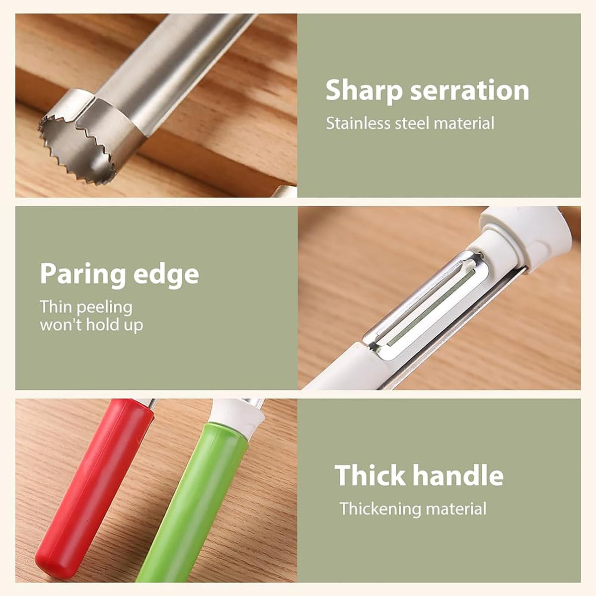 🍎🔪 2-in-1 Apple Corer & Peeler – Faster Fruit Prep with One Stainless Steel Tool