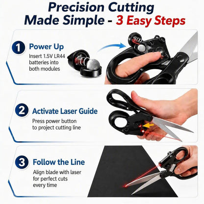 ✂️ Laser-Guided Fabric Scissors for Smooth, Precise Cutting