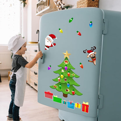 🎄 Build-Your-Own Magnetic Christmas Tree – Festive DIY Fridge Decorating Kit