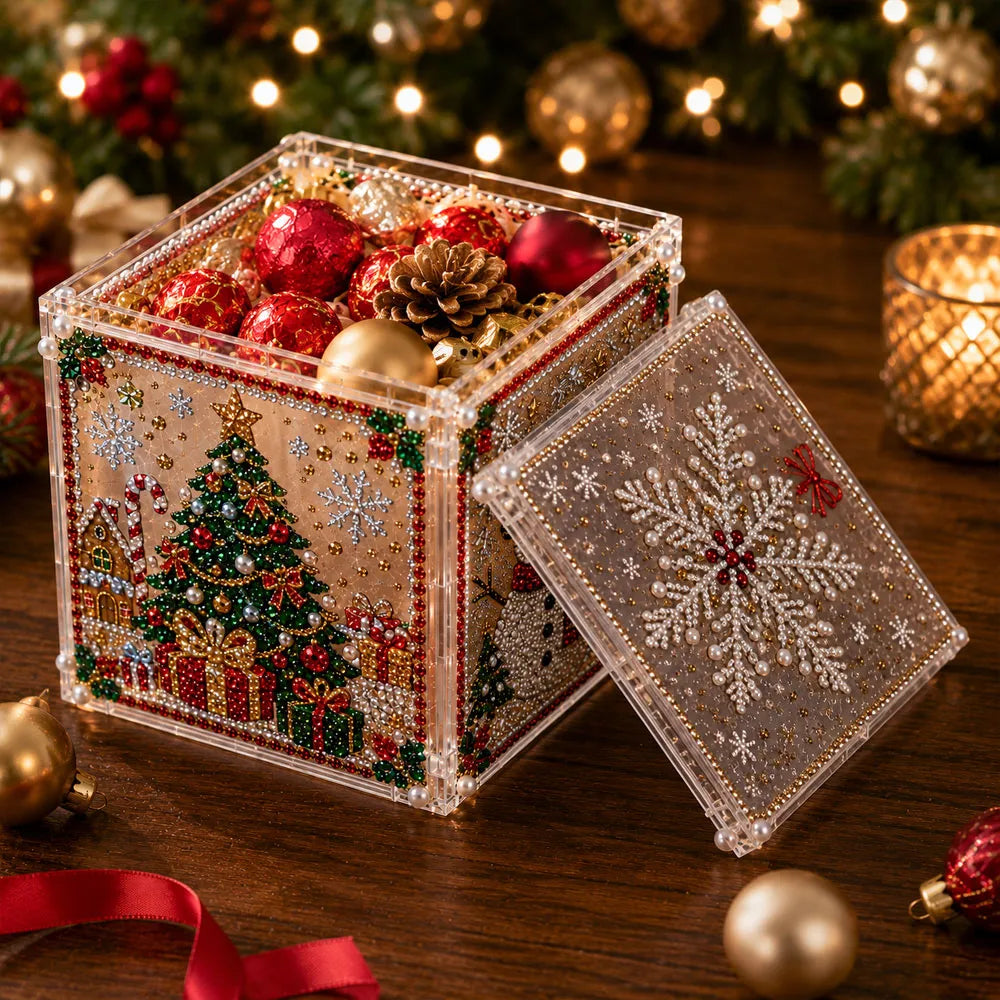 3D Christmas Diamond Painting Gift Box DIY Kit