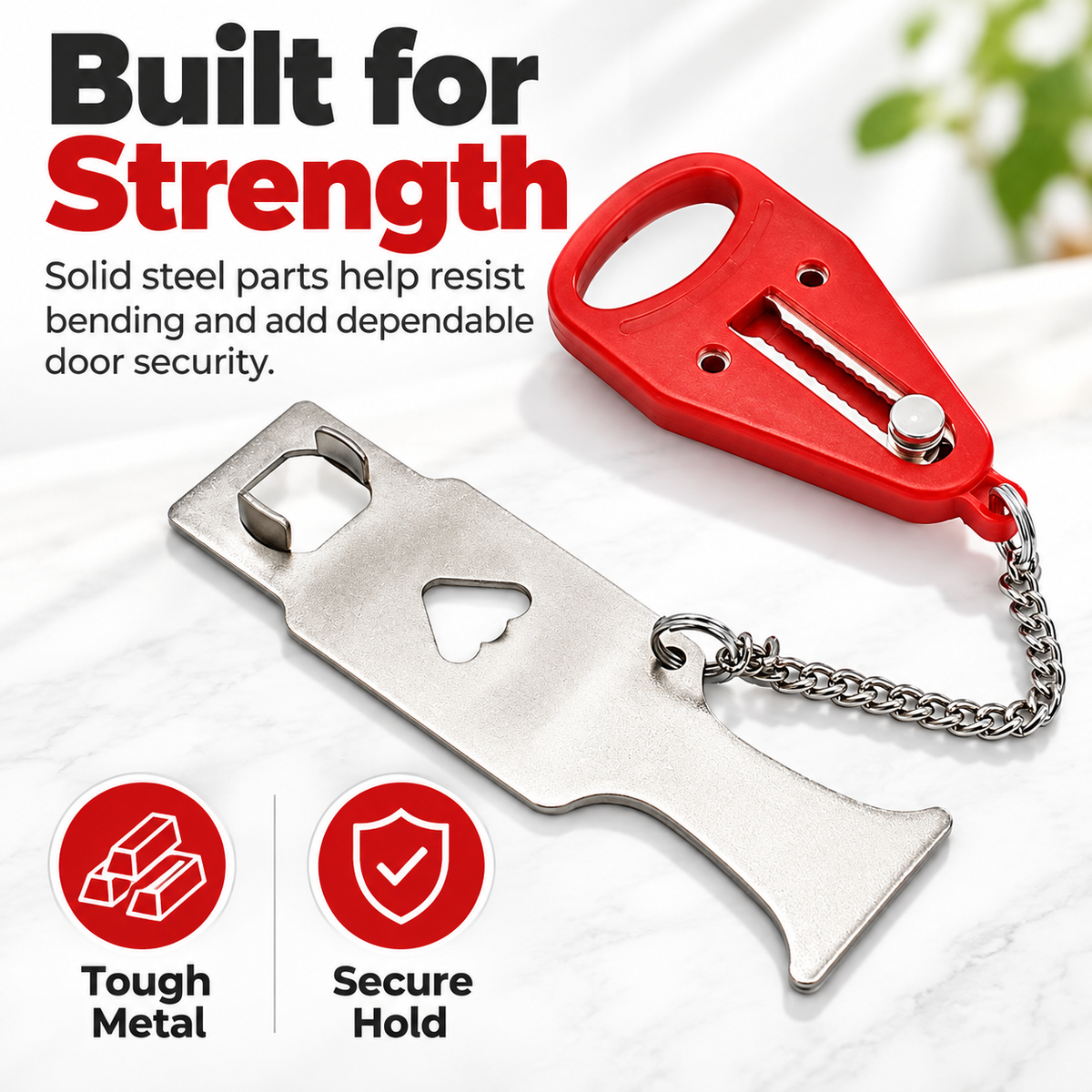 🔒 Portable Door Security Locks, 2-Pack – Heavy-Duty Metal Travel Hardware for Hotel Rooms, Apartments and Rentals
