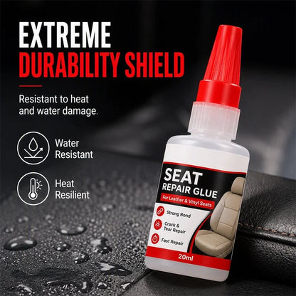 💯 Quick Dry Car Seat Leather Repair Glue‑ Precision Nozzle Vinyl & Leather Adhesive, Permanent Bond Repair Glue for Car Seats, Sofas & Leather Furnitures