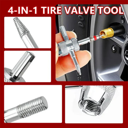 🛠️ 13-Piece Tire Valve Replacement Kit – Quick-Change Automotive Repair Tools