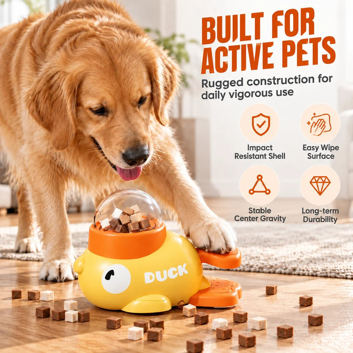 🐾🧩 Interactive Slow Feeder Toy – Treat Dispensing Fun for Cats & Dogs