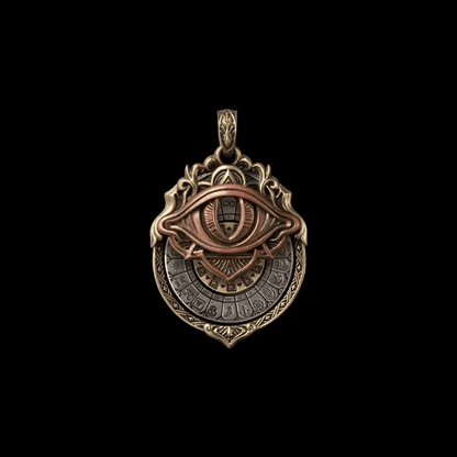 Eye of Time Kinetic Pendant ⚙️ – Steampunk Astrolabe Necklace with 60cm Chain