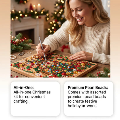 ✨Complete Craft Tools Holiday‑Themed Wooden Frame Decor Art