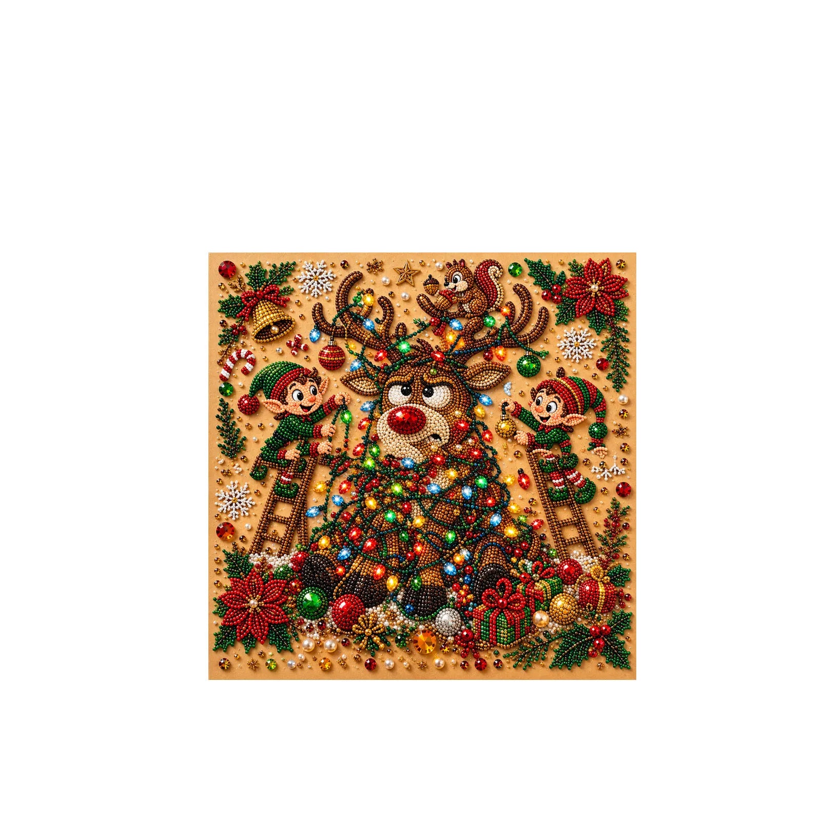 ✨Complete Craft Tools Holiday‑Themed Wooden Frame Decor Art