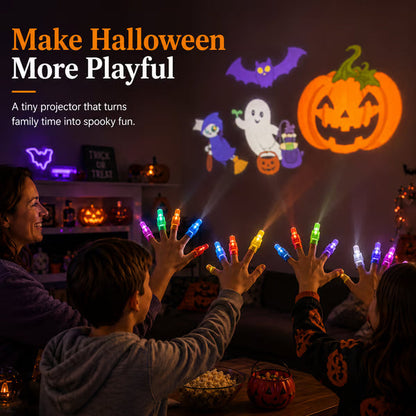 🎃 36-Pack Spooky Finger Beam Lights with Mini Halloween Images for Party Favors
