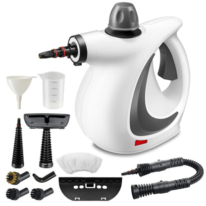 Handheld Steam Cleaner 🧼 – Pressurized Cleaning Kit with 11 Accessories