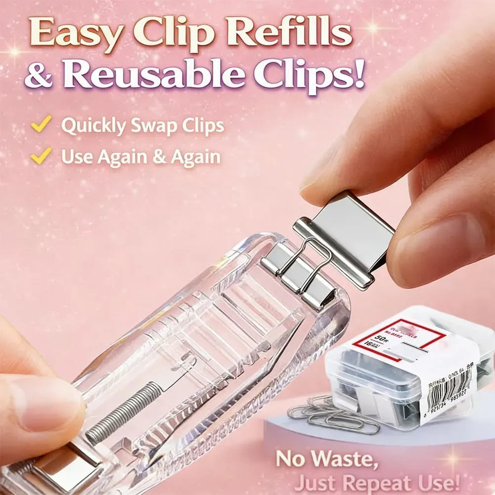 🔥Portable Binder Clip Stapler