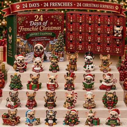 💯 🐶 24-Day French Bulldog Christmas Advent Calendar | 24 Unique Collectible Frenchie Characters with Different Outfits, Personalities & Daily Holiday Surprises 🎄✨