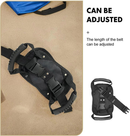 🌟✨ Motorcycle Passenger Safety Belt with Grab Handle, Adjustable Rear Seat Grip Strap, PP Board Reinforced Breathable Mesh, Universal Fit for Motorbike Scooter E-bike ATV Riding
