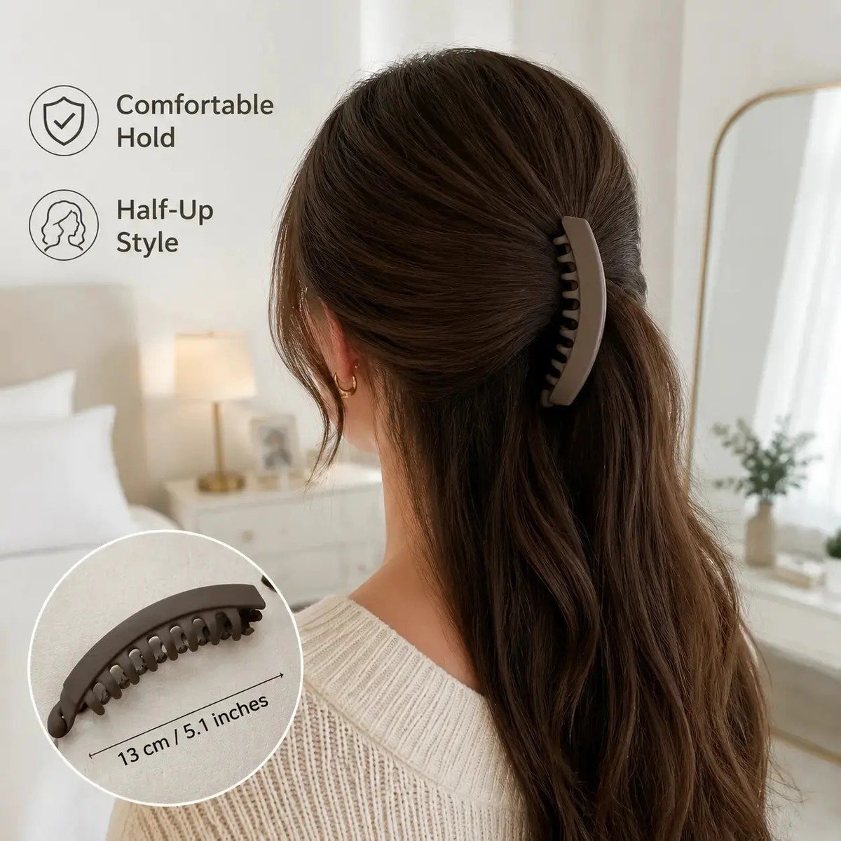 ♀️3-Piece French-Inspired Banana Hair Clip Set – Chic, Secure Updos for Women