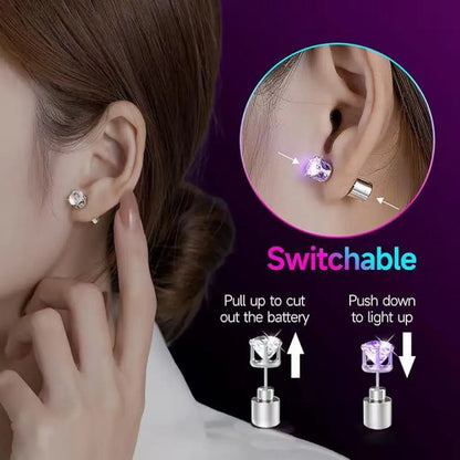 ✨ Glow Bright with LED Stud Earrings in Crisp White 🤍