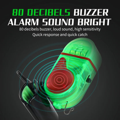 🎣 2-Pack Fishing Bite Alarms – Single-Light Fishing Alert Set