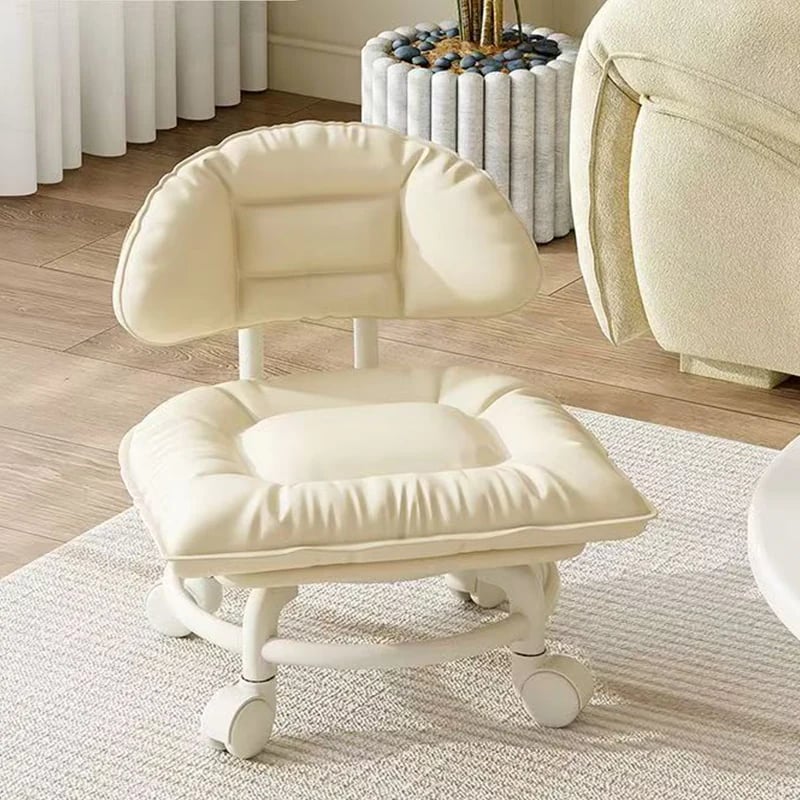🛠️Ergonomic Rolling Work Stool with Back Support, Plush Seat & Whisper-Quiet Wheels ✨