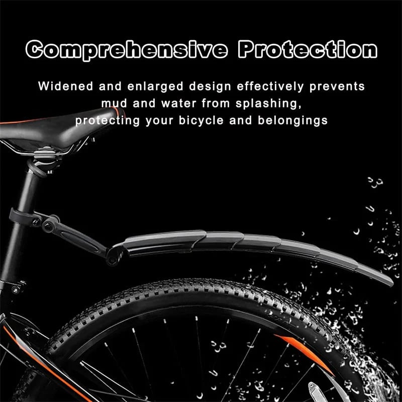 💯📢📢40% OFF !! ⏰Retractable & Adjustable Bicycle Mudguard Set