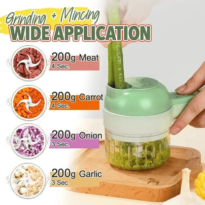 🥕⚡ 5-in-1 Cordless Vegetable Cutter – Slice, Chop & Prep Faster