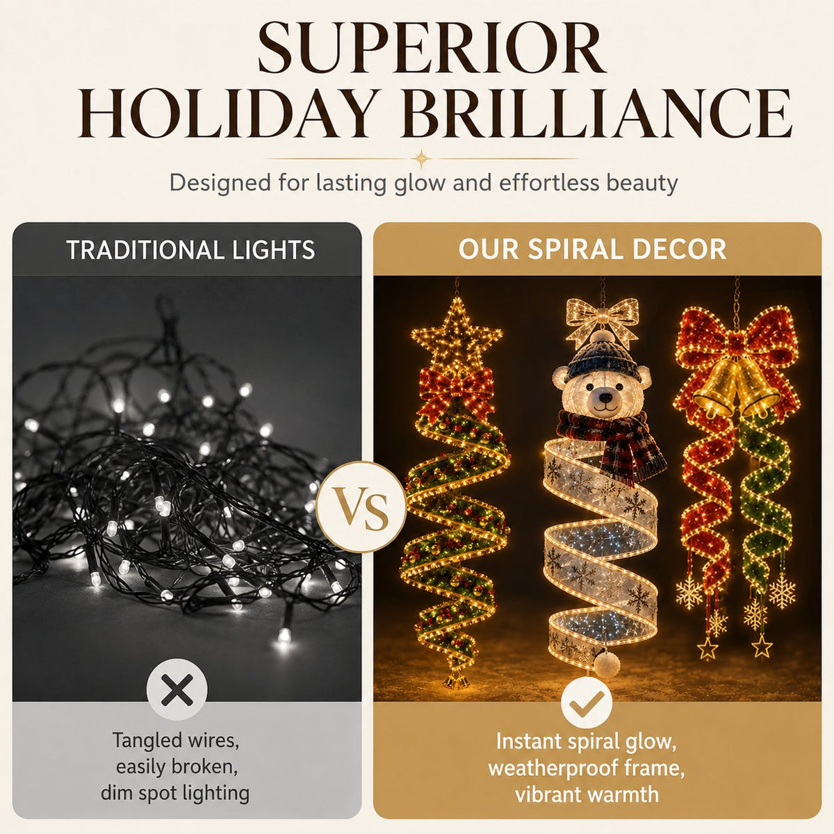 🎄Julmagisk spiralhängande LED-ljuskollektion