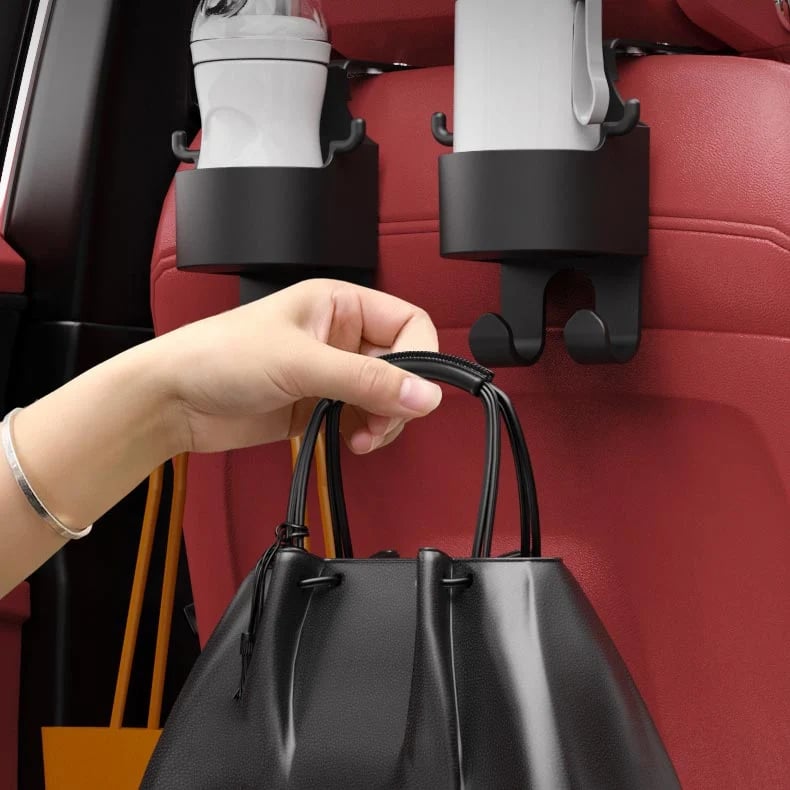 🔥HOT SALE🔥📢📢40% OFF !! ⏰Car Seat Headrest Cup Holder with Hooks