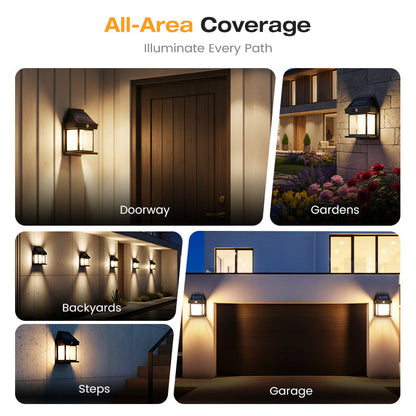 💡Solar Wall Light with Motion Sensor – Weatherproof, Auto On/Off, Easy Install for Garden & Pathway 🌟