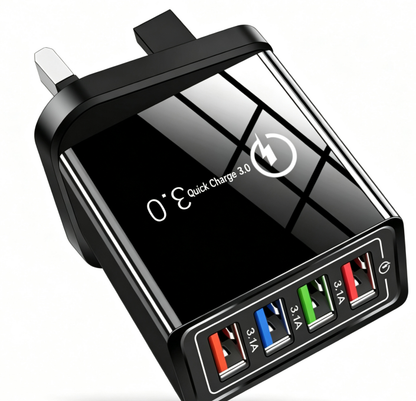 ✨Last Day 50% OFF – The Charger Big Tech Hates | 4-Port Quick Charge 3.0 + AI Performance Boost
