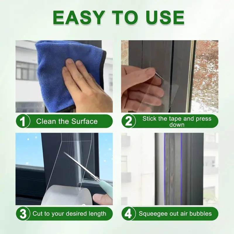 Waterproof Window Seal Tape 🪟 – Removable Draft & Leak Protection