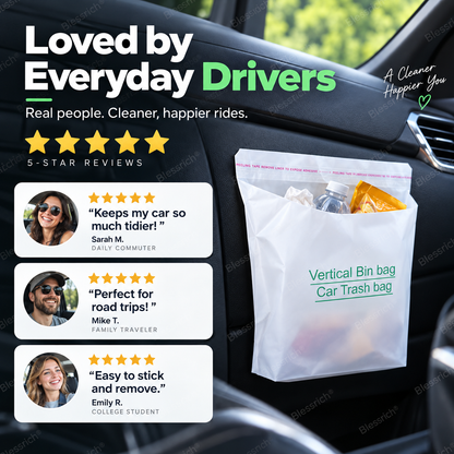 🥳2026 HOT SALE🥳💞50K+ SOLD!🚗Self-Adhesive Car Cleaning Bags – Stick anywhere, stand firm. Multi‑use for trash or storage. No mess, no marks. 🧹✨