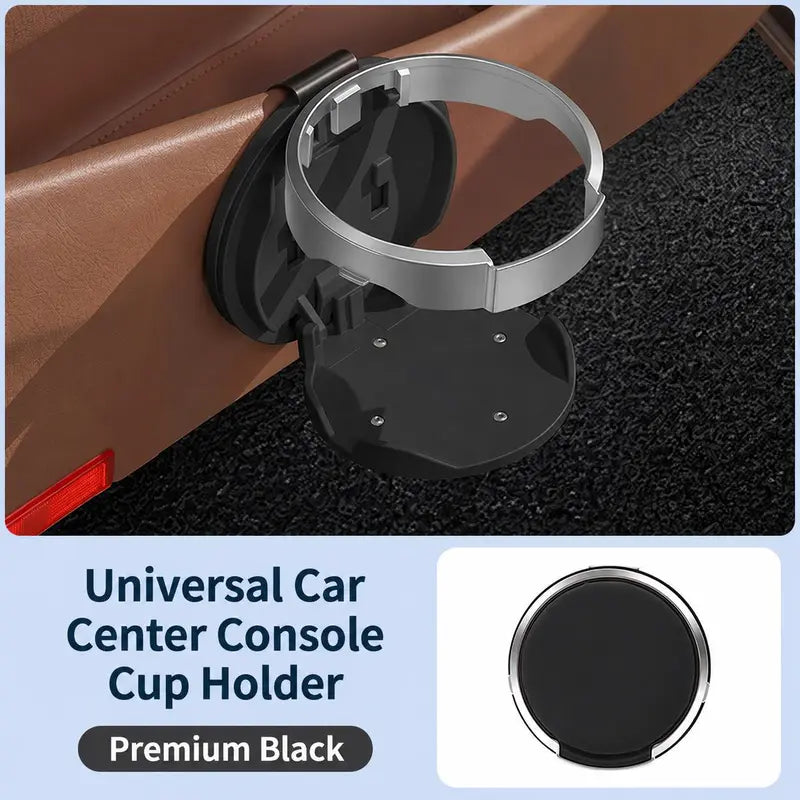 🚗 Universal Foldable Car Cup Holder – Space-Saving Drink & Phone Organizer