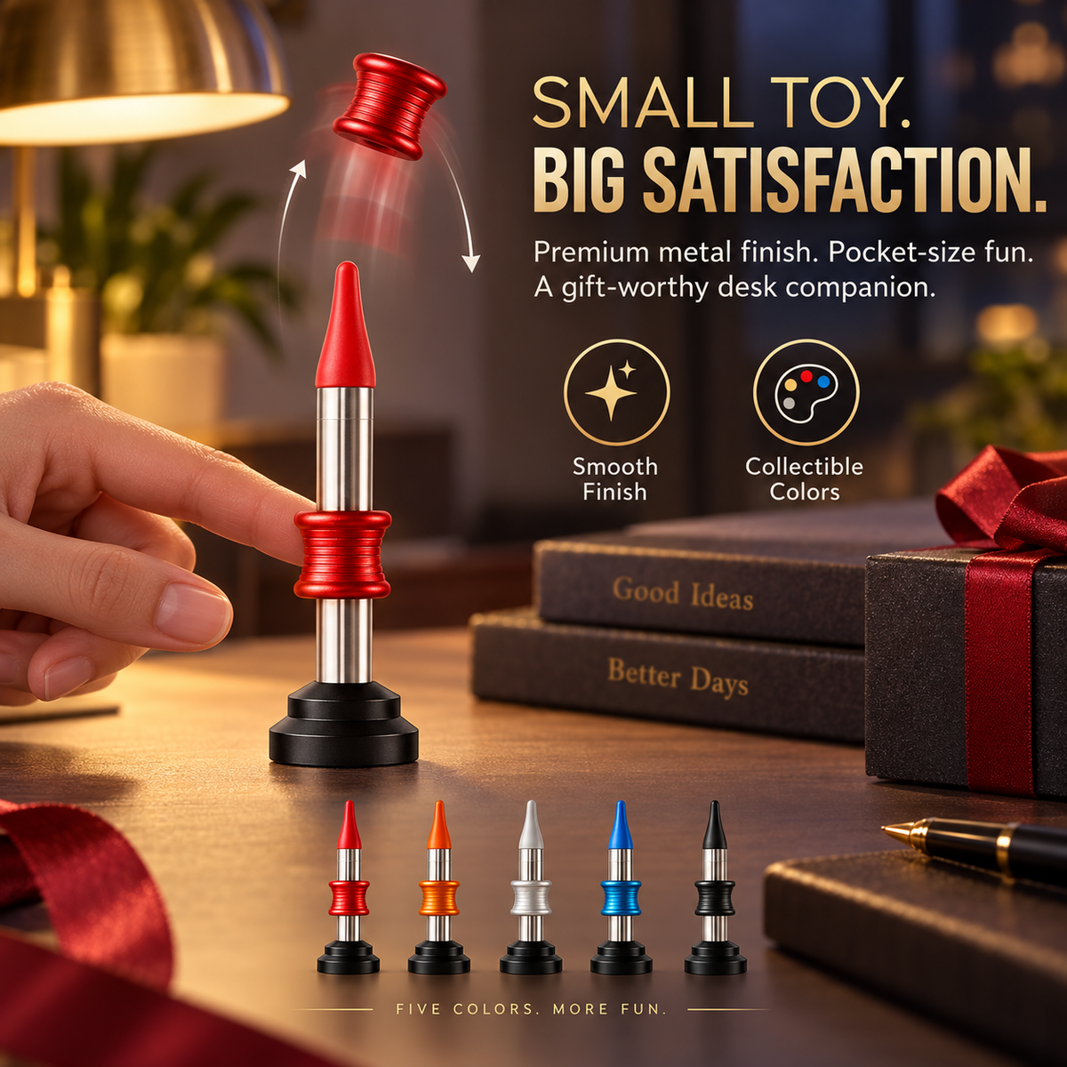 🚀🌌Pop & Land Kinetic Desk Toy | 🎯 Press, Launch & Land Challenge